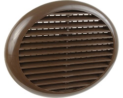 4" Round Louvre Vent Brown