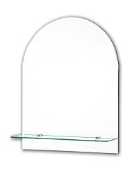 Tema Bevelled Arch Top Mirror With 1 Shelf 50 X 40CM