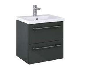 Otto Plus Gloss Grey Wall Hung Unit & Basin - 60 cm