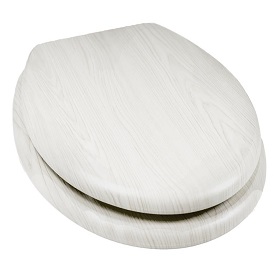 Tema White Timber Toilet Seat